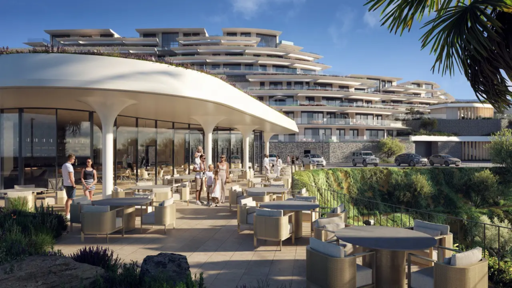 Gemeinschaftsbereich der Hotelanlage und Branded Residences in Benahavís mit HYATT Group und MIMCO Capital